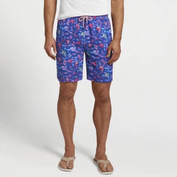 New! Peter Millar Moon Jellies Swim Trunks - Picture 1 of 7